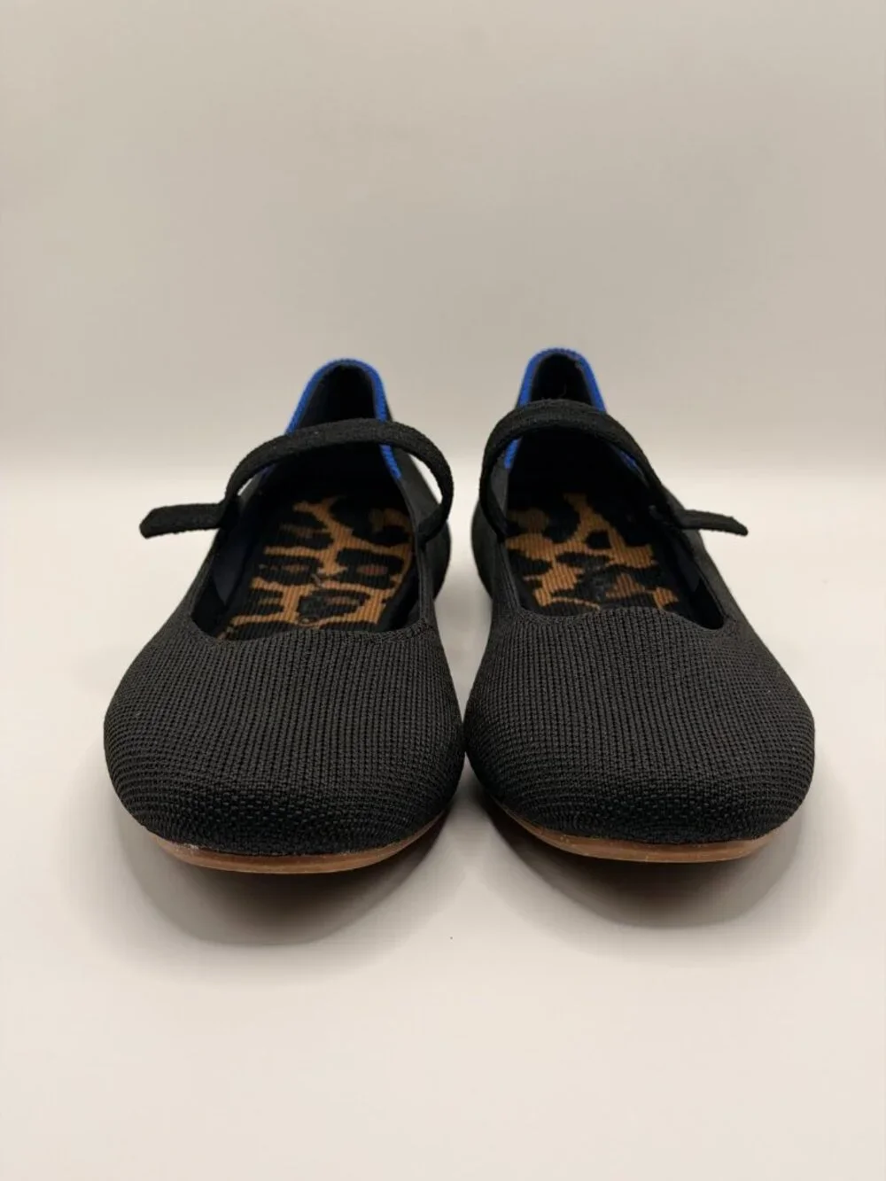 Rothy's Women Square Mary Jane Black Knitted Flats Sz 9